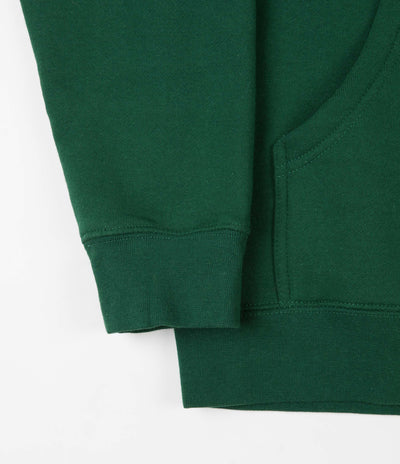 Pass Port Waiter Embroidery Hoodie - Forest Green