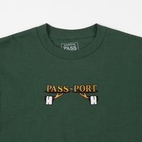 Pass Port Waiter Embroidery T-Shirt - Forest Green thumbnail