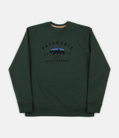 Patagonia Arched Fitz Roy Bear Uprisal Crewneck Sweatshirt - Alder Green