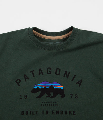 Patagonia Arched Fitz Roy Bear Uprisal Crewneck Sweatshirt - Alder Green