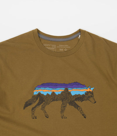 Patagonia Back For Good Organic T-Shirt - Mulch Brown / Wolf