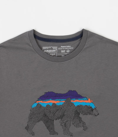Patagonia Back For Good Organic T Shirt Noble Grey Bear Flatspot