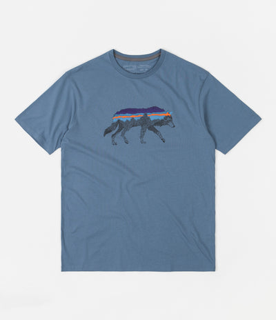 Patagonia Back For Good Organic T-Shirt - Pigeon Blue / Wolf