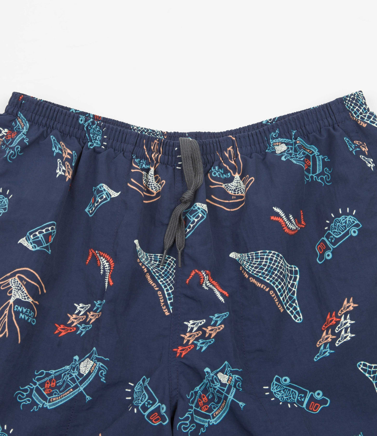 Patagonia Baggies Longs 7 Shorts Clean Currents Tidepool Blue Flatspot