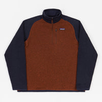 Patagonia Better Sweater 1/4 Zip Sweatshirt - Barn Red / New Navy thumbnail