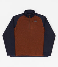 Patagonia Better Sweater 1/4 Zip Sweatshirt - Barn Red / New Navy