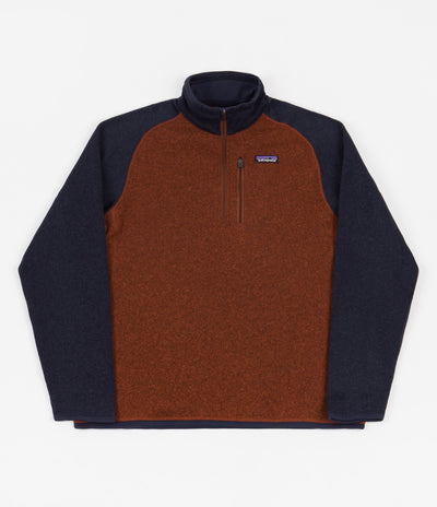 Patagonia Better Sweater 1/4 Zip Sweatshirt - Barn Red / New Navy