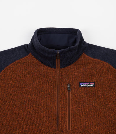 Patagonia Better Sweater 1/4 Zip Sweatshirt - Barn Red / New Navy