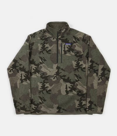 Patagonia Better Sweater 1/4 Zip Sweatshirt - River Delta Multi: Industrial Green