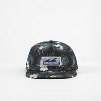 Patagonia Boardshort Label Funfarer Cap - Bayou Palmetto Small: Ink Black thumbnail