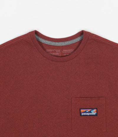 Patagonia Boardshort Label Pocket Responsibili-Tee T-Shirt - Barn Red