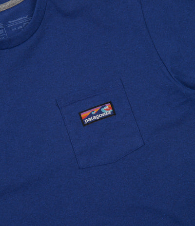 Patagonia Boardshort Label Pocket Responsibili-Tee T-Shirt - Superior Blue
