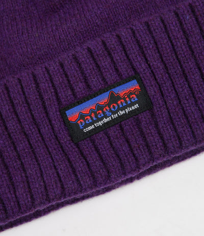 Patagonia Brodeo Beanie - Together For The Planet Label / Purple