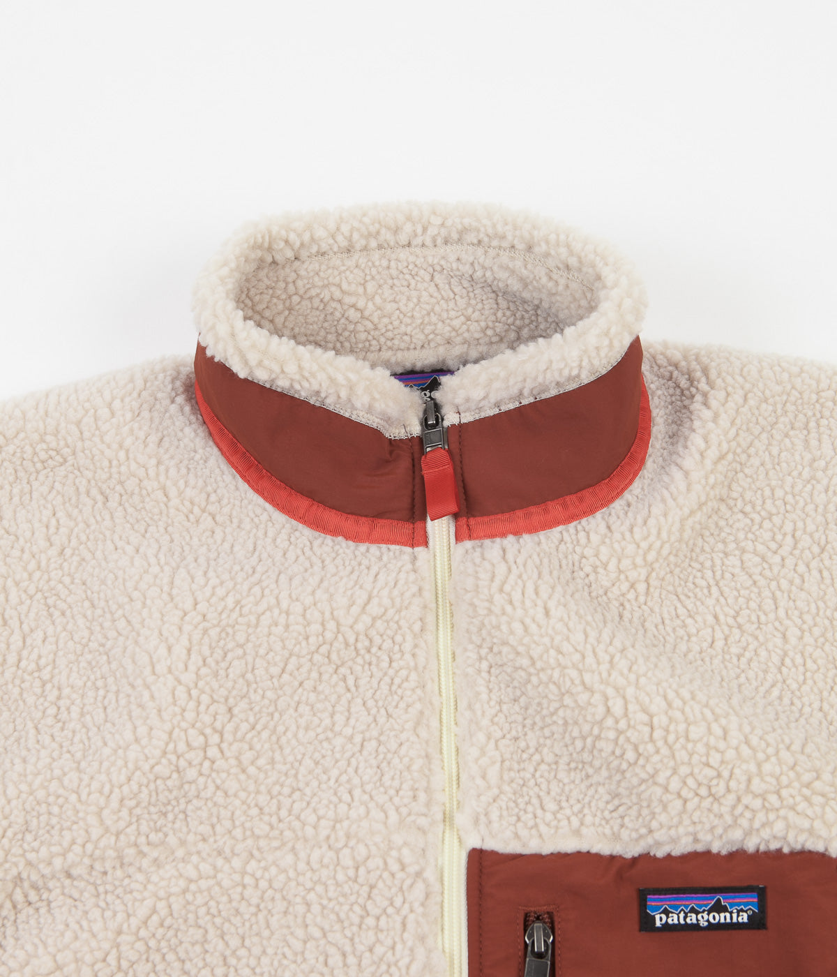 Patagonia Classic Retro X Jacket Natural Barn Red Flatspot