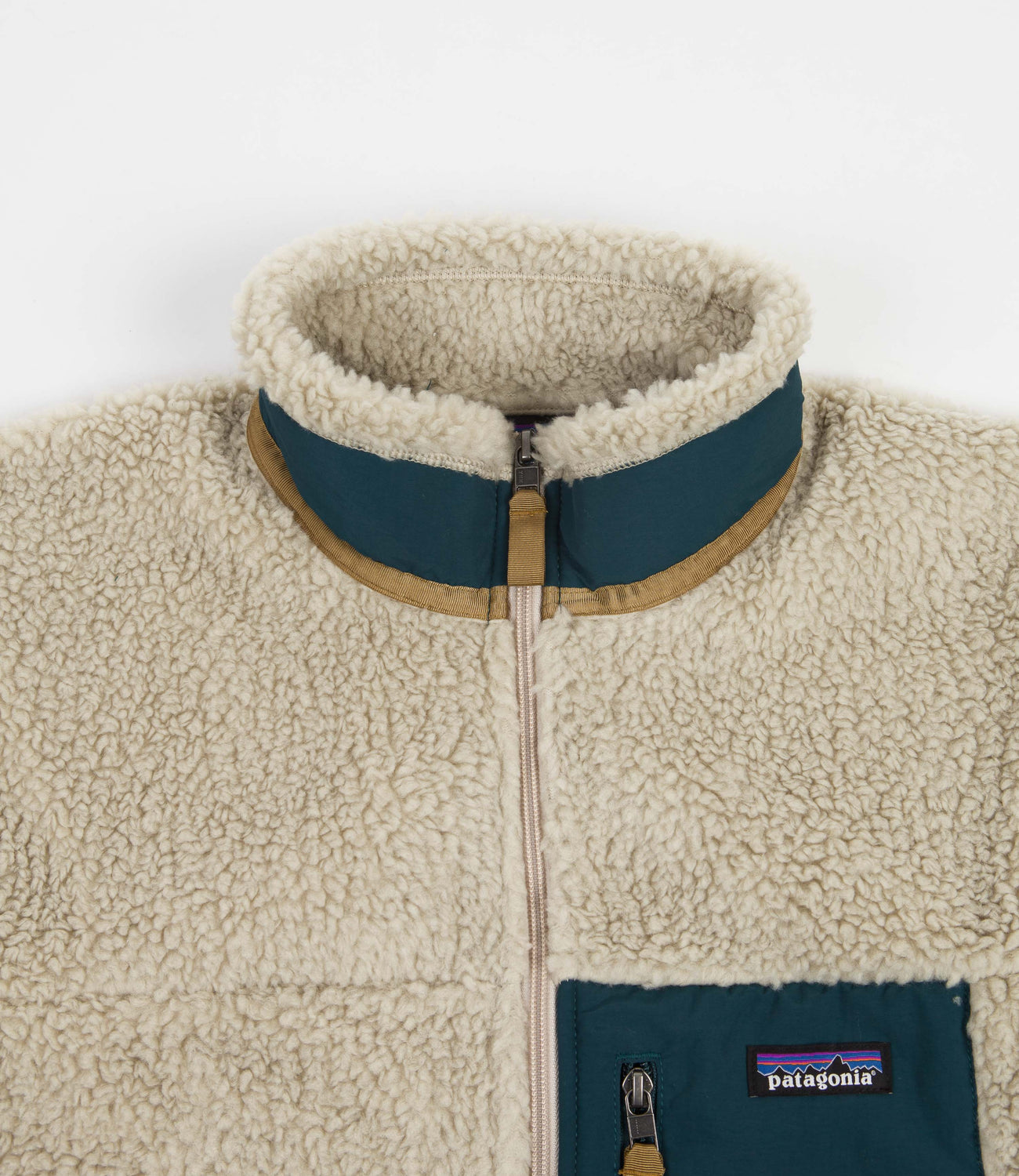Patagonia Classic Retro X Jacket Pelican Dark Borealis Green Flatspot
