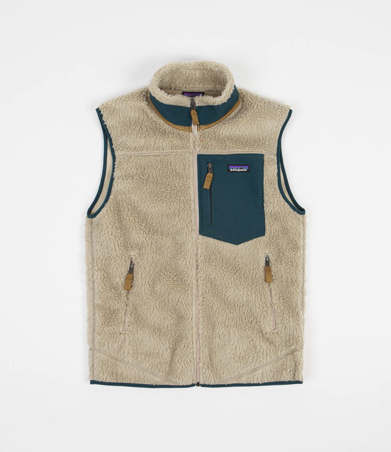 Patagonia Classic Retro X Vest Pelican Dark Borealis Green Flatspot