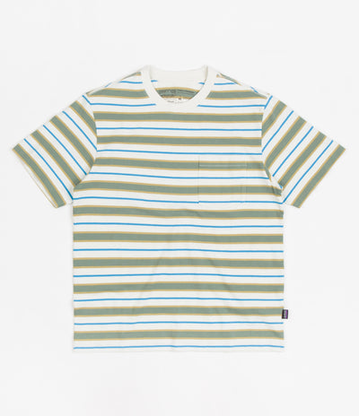 Patagonia Cotton In Conversion Pocket T-Shirt - Skater Stripe: Hemlock Green
