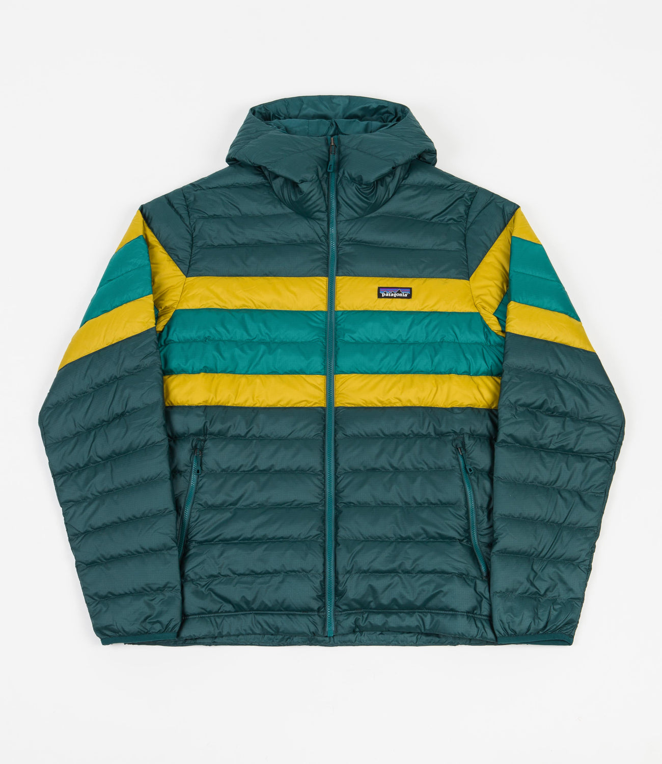 Patagonia green down jacket sales