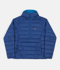 Patagonia Down Sweater Hooded Pullover Jacket - Superior Blue