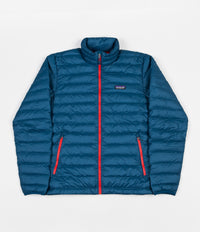 Patagonia Down Sweater Jacket - Big Sur Blue / Fire Red