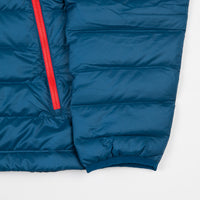 Patagonia Down Sweater Jacket - Big Sur Blue / Fire Red thumbnail