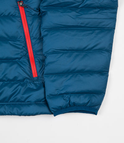 Patagonia Down Sweater Jacket - Big Sur Blue / Fire Red