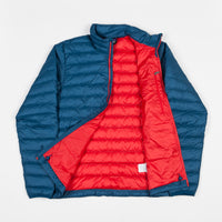 Patagonia Down Sweater Jacket - Big Sur Blue / Fire Red thumbnail