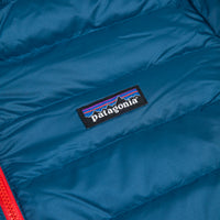 Patagonia Down Sweater Jacket - Big Sur Blue / Fire Red thumbnail