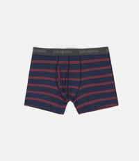 Patagonia Essential Boxer Briefs - Pier Stripe / New Navy