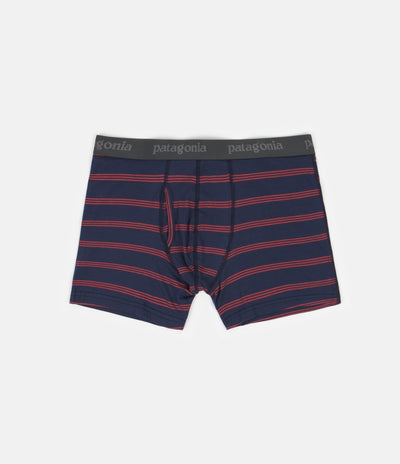 Patagonia Essential Boxer Briefs - Pier Stripe / New Navy