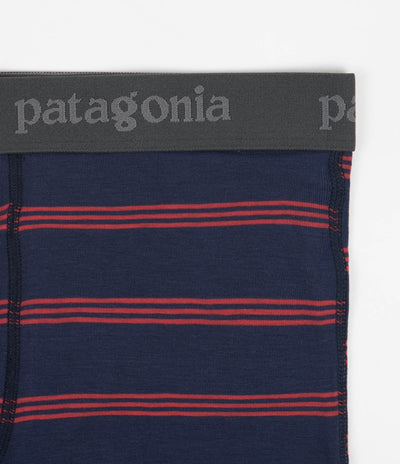 Patagonia Essential Boxer Briefs - Pier Stripe / New Navy