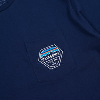 Patagonia Fitz Roy Hex Organic Pocket T-Shirt - Classic Navy thumbnail