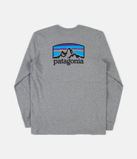 Patagonia Fitz Roy Horizons Responsibili-Tee Long Sleeve T-Shirt - Gravel Heather