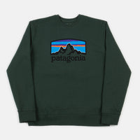 Patagonia Fitz Roy Horizons Uprisal Crewneck Sweatshirt - Alder Green thumbnail