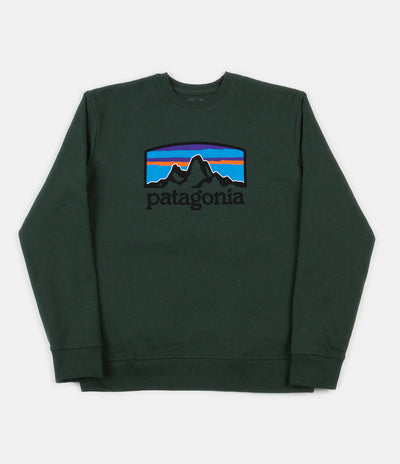Patagonia Fitz Roy Horizons Uprisal Crewneck Sweatshirt - Alder Green