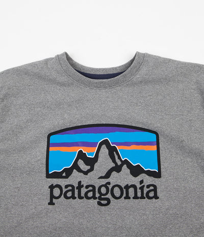 Patagonia Fitz Roy Horizons Uprisal Crewneck Sweatshirt - Gravel Heather