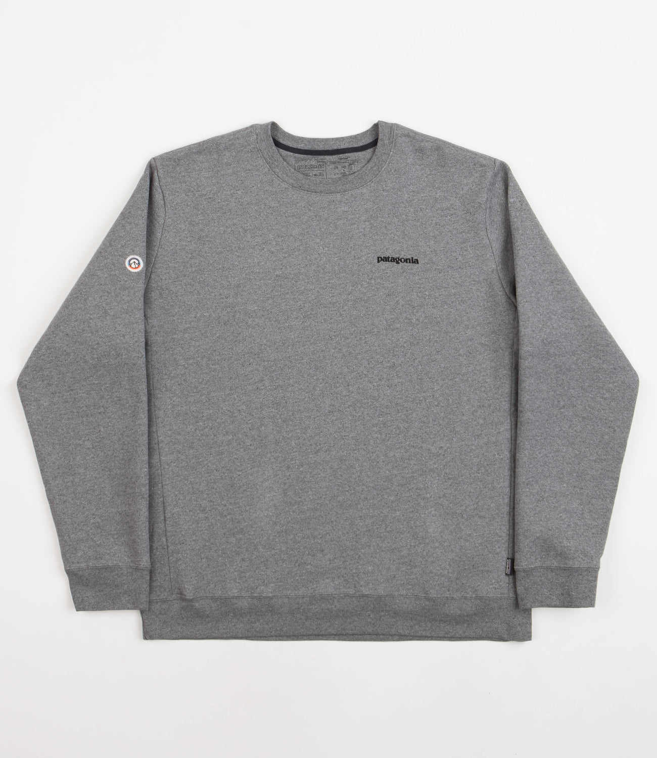 Patagonia Fitz Roy Icon Uprisal Crewneck Sweatshirt Gravel