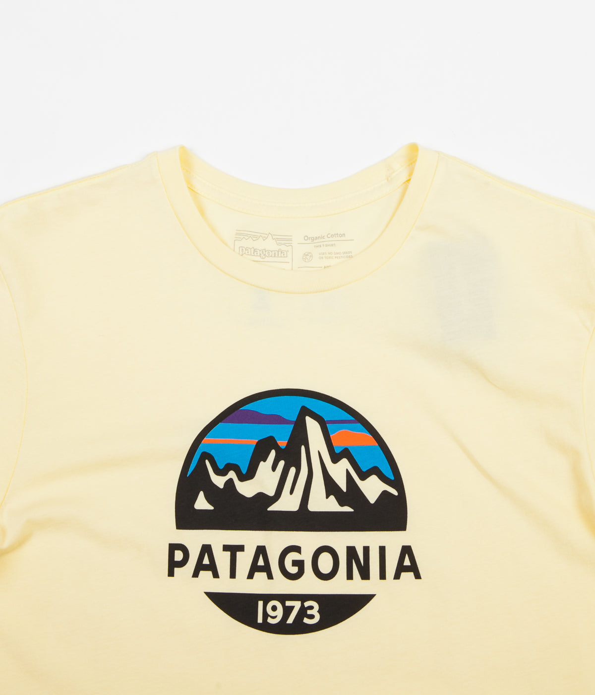 Patagonia Fitz Roy Scope Organic T Shirt Resin Yellow Flatspot