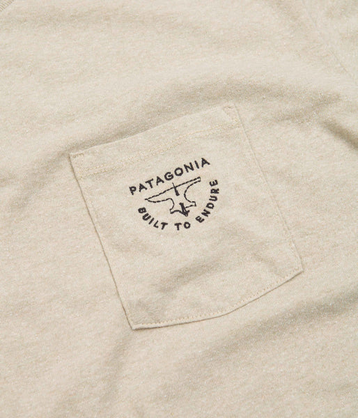 Patagonia Forge Mark Crest Pocket Responsibili-Tee T-Shirt - Oar Tan ...
