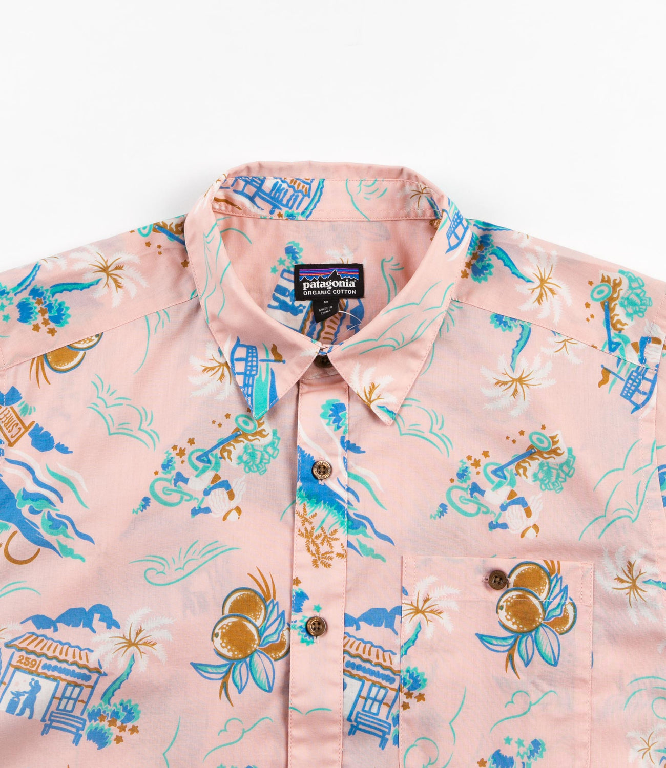 Patagonia Go To Shirt C Street Feather Pink Flatspot