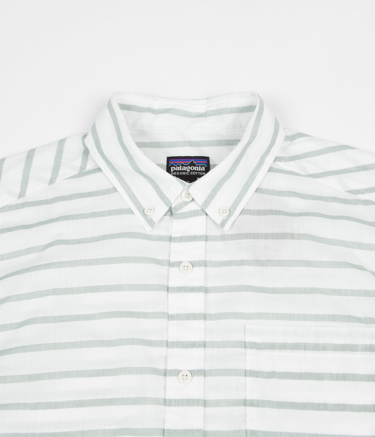 Patagonia Lightweight Bluffside Shirt Terrain Stripe Celadon Flatspot
