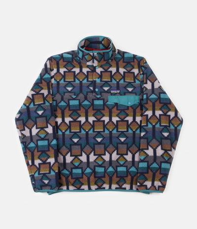 Patagonia Lightweight Synchilla Snap-T Fleece - Cedar Mesa Big: New Navy