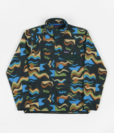 Patagonia Lightweight Synchilla Snap-T Fleece - Arctic Collage: Northern Green