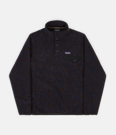 Patagonia Lightweight Synchilla Snap-T Fleece - Field Geo Small / New Navy