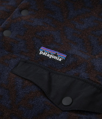 Patagonia Lightweight Synchilla Snap-T Fleece - Field Geo Small / New Navy