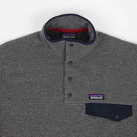 Patagonia Lightweight Synchilla Snap-T Fleece - Nickel / Navy Blue thumbnail