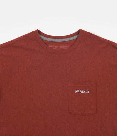 Patagonia Line Logo Ridge Pocket Responsibili-Tee T-Shirt - Barn Red