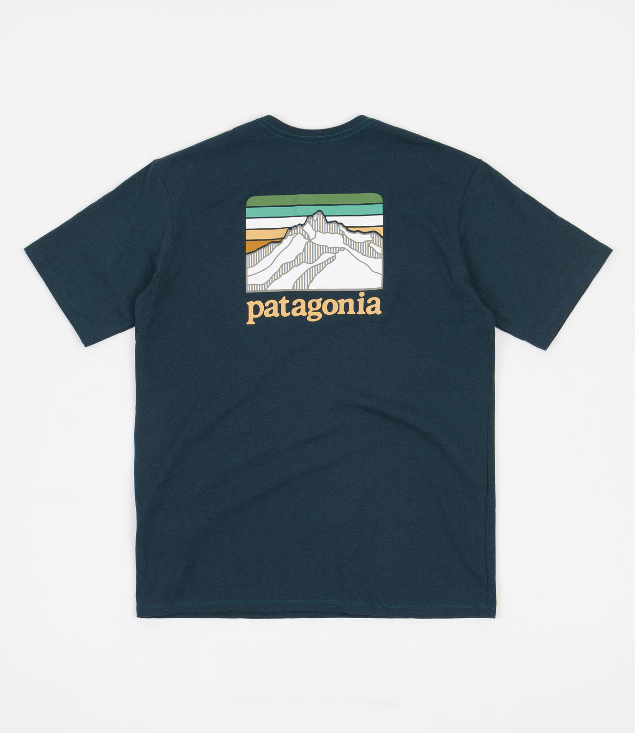 Patagonia Line Logo Ridge Pocket Responsibili Tee T Shirt Dark Borea Flatspot