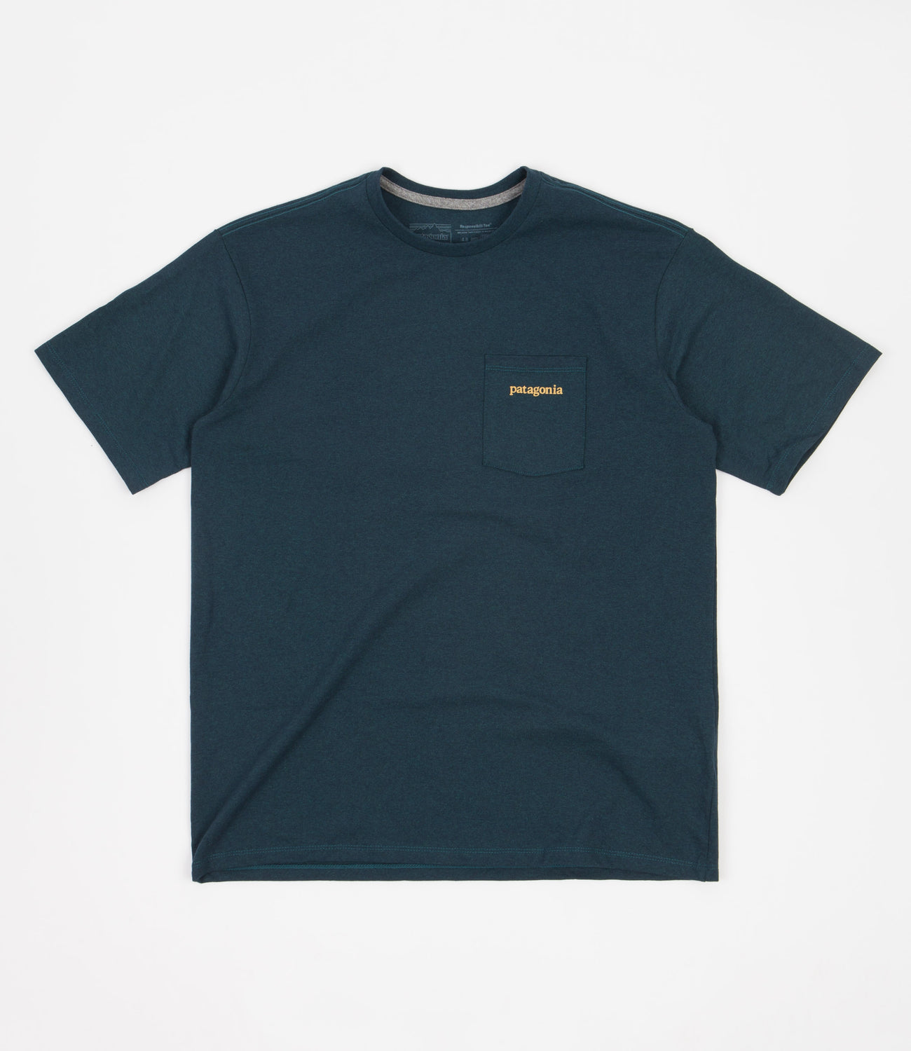 Patagonia Line Logo Ridge Pocket Responsibili Tee T Shirt Dark Borea Flatspot