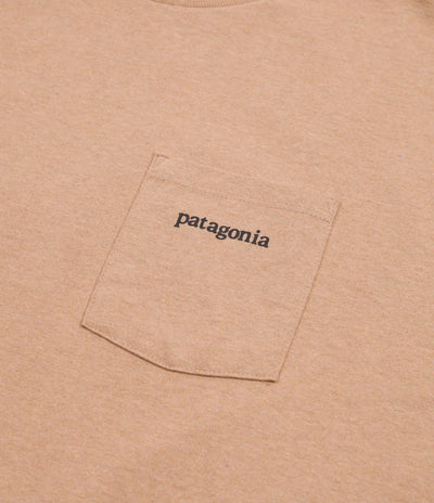 Patagonia Line Logo Ridge Pocket Responsibili-Tee T-Shirt - Dark Camel